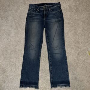 NYDJ Jeans Women 0 Straight Mid Rise Medium Wash Stretch Denim Marilyn 28x26